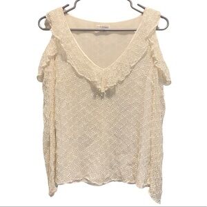 Club Monaco Off the Shoulder Ruffle Top size XS
